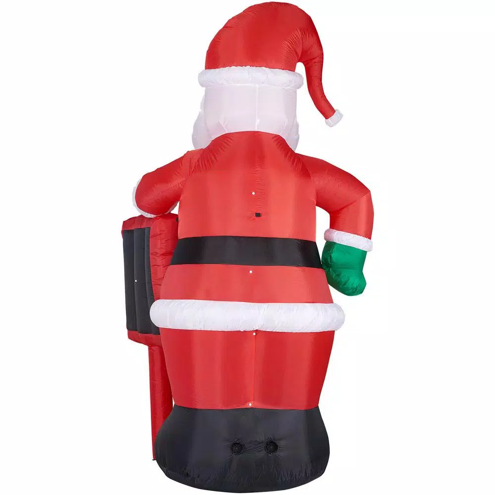 Fraser Hill Farm 10 Ft. Santa Claus With Sign Christmas Inflatable With Lights 9 Fraser Hill Farm 10 Ft. Santa Claus With Sign Christmas Inflatable With Lights - Image 7