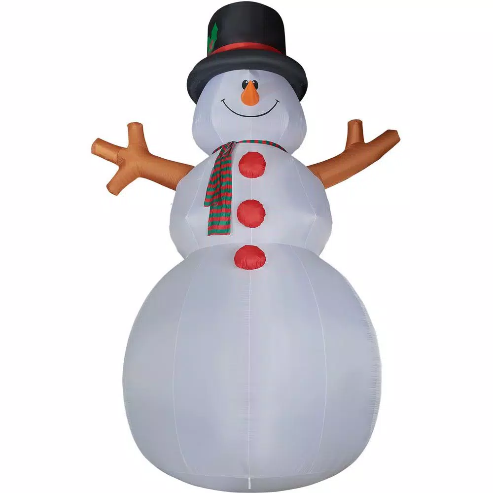 Fraser Hill Farm 20 Ft. Jolly Snowman Christmas Inflatable With Lights 3 Fraser Hill Farm 20 Ft. Jolly Snowman Christmas Inflatable With Lights