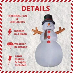 Fraser Hill Farm 20 Ft. Jolly Snowman Christmas Inflatable With Lights 16 Fraser Hill Farm 20 Ft. Jolly Snowman Christmas Inflatable With Lights -Alpine Corporation Shop fraser hill farm christmas inflatables fhfsnwm201 l a0 1000