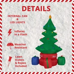 Fraser Hill Farm 6.5 Ft. Christmas Tree Inflatable With Lights 13 Fraser Hill Farm 6.5 Ft. Christmas Tree Inflatable With Lights -Alpine Corporation Shop fraser hill farm christmas inflatables fhftree0651 la a0 1000