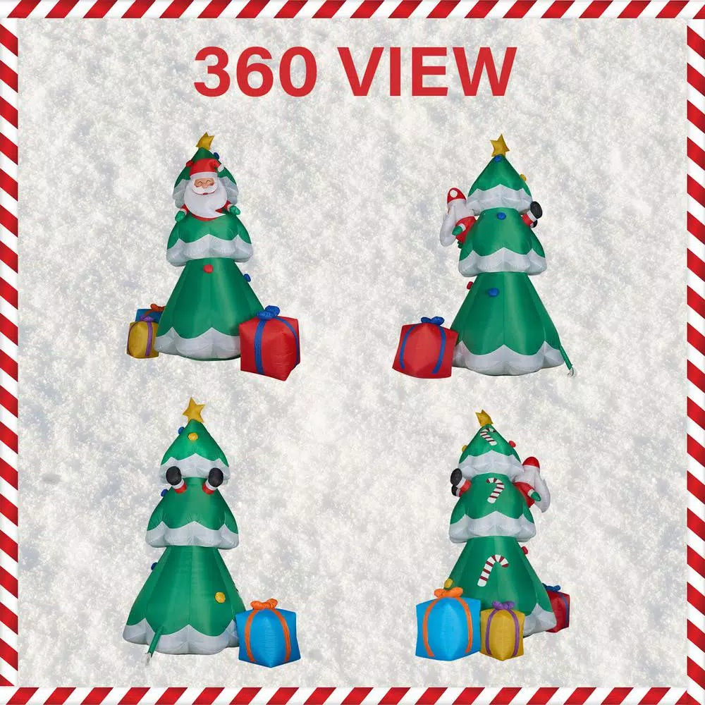 Fraser Hill Farm 20 Ft. Christmas Tree With Santa And Gifts Inflatable With Lights 4 Fraser Hill Farm 20 Ft. Christmas Tree With Santa And Gifts Inflatable With Lights - Image 2