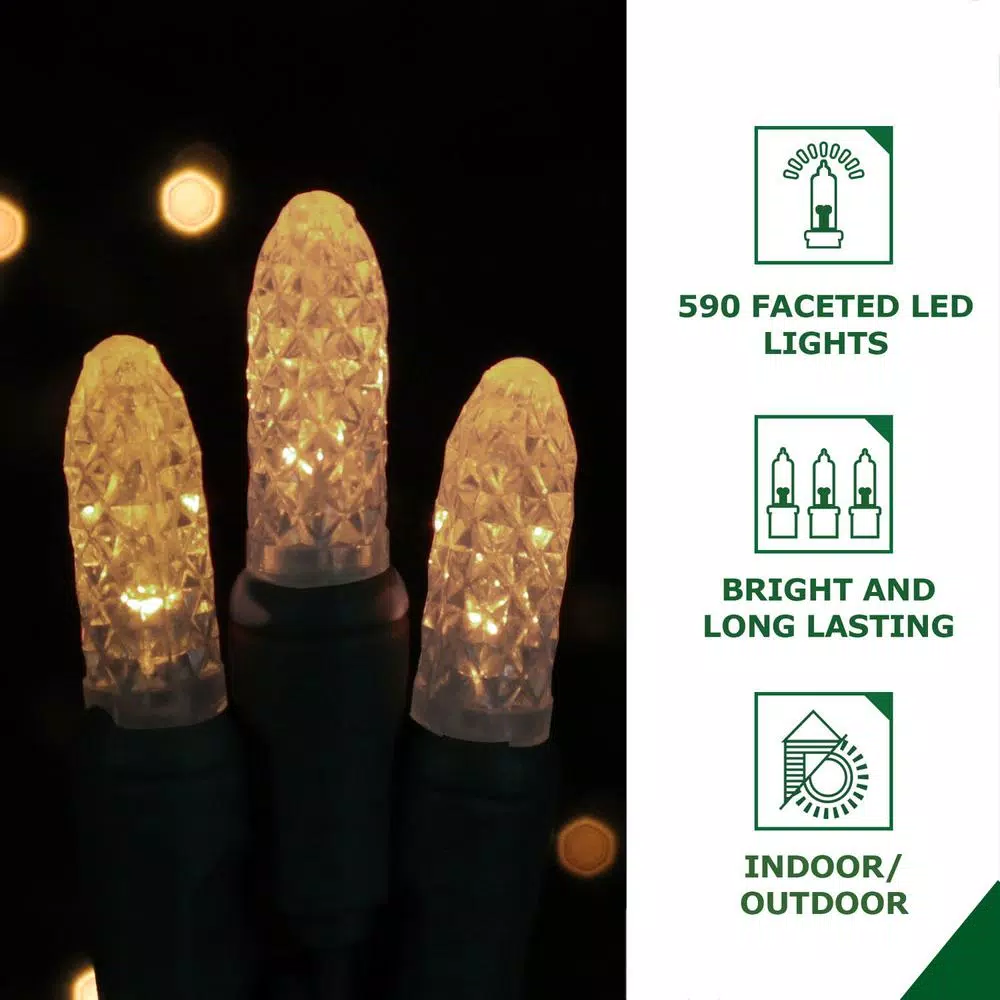 Fraser Hill Farm 3 Ft. 590-Light Warm White Merry Christmas Sign Novelty Light (2-Piece) 5 Fraser Hill Farm 3 Ft. 590-Light Warm White Merry Christmas Sign Novelty Light (2-Piece) - Image 3