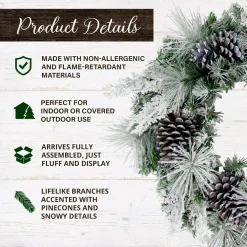 Fraser Hill Farm 24 In. Artificial Christmas Wreath With Oversized Pinecones 9 Fraser Hill Farm 24 In. Artificial Christmas Wreath With Oversized Pinecones -Alpine Corporation Shop fraser hill farm christmas wreaths ff024chwr004 0sn 40 1000