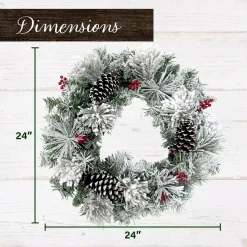 Fraser Hill Farm 24 In. Artificial Christmas Wreath With Pinecones And Berries 9 Fraser Hill Farm 24 In. Artificial Christmas Wreath With Pinecones And Berries -Alpine Corporation Shop fraser hill farm christmas wreaths ff024chwr009 0sn 40 1000