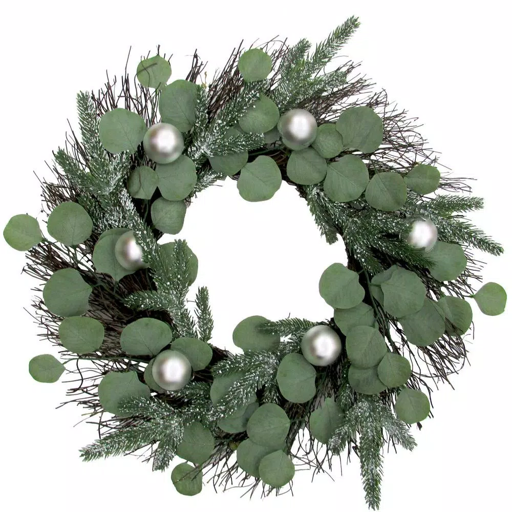 Fraser Hill Farm 24 In. Artificial Christmas Wreath With Ornaments And Frosted Pine Branches 3 Fraser Hill Farm 24 In. Artificial Christmas Wreath With Ornaments And Frosted Pine Branches
