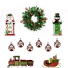 Fraser Hill Farm 24 In. Artificial Christmas Wreath With Train, Sleigh, Gift Box, Lighted HO HO HO & Let It Snow And Bejeweled Ornaments -Alpine Corporation Shop fraser hill farm christmas wreaths ffchdec005 bright 64 1000