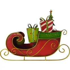 Fraser Hill Farm 24 In. Artificial Christmas Wreath With Train, Sleigh, Gift Box, Lighted HO HO HO & Let It Snow And Bejeweled Ornaments -Alpine Corporation Shop fraser hill farm christmas wreaths ffchdec005 bright 66 1000