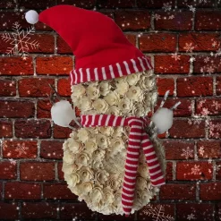 Fraser Hill Farm 25 In. Artificial Christmas Snowman Wreath With Red Hat And Striped Scarf -Alpine Corporation Shop fraser hill farm christmas wreaths fhfsnmnwreath025 wht1 1d 1000