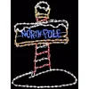Fraser Hill Farm 48 In. Christmas North Pole Sign With LED Lights -Alpine Corporation Shop fraser hill farm christmas yard decorations ffchled048 np0 mlt 64 1000