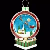 Fraser Hill Farm 34.5 In. Christmas Musical Santa And Flying Sleigh Ornament In Red With Long-Lasting LED Lights -Alpine Corporation Shop fraser hill farm christmas yard decorations ffrs034 orn3 rd 64 1000
