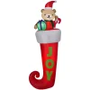 Gemmy 7 Ft. Airblown Stocking With Teddy Bear Christmas Inflatable -Alpine Corporation Shop gemmy christmas inflatables g 14982 64 1000
