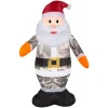 Gemmy 3 Ft. Inflatable Airblown Santa In Camo Christmas -Alpine Corporation Shop gemmy christmas inflatables g 36278 64 1000