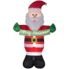 Gemmy 5 Ft. W X 8 Ft. H Inflatable Animated Santa With Banner Merry Christmas -Alpine Corporation Shop gemmy christmas inflatables g 85462 64 1000