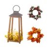Glitzhome 19.29 In. H Wooden/Metal Led Pillar Lantern With 3 Changeable Candle Rings Spring/Fall/Christmas 1 Glitzhome 19.29 In. H Wooden/Metal Led Pillar Lantern With 3 Changeable Candle Rings Spring/Fall/Christmas -Alpine Corporation Shop glitzhome christmas candles holders 2009000001 64 1000
