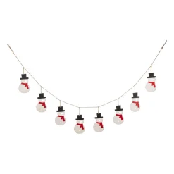 Glitzhome 6 Ft. L Metal Christmas Snowman Garland