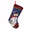 Glitzhome 19 In. Hooked Christmas Decor Stocking With Snowman -Alpine Corporation Shop glitzhome christmas stockings 1113000126 64 1000