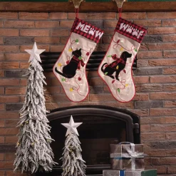 Glitzhome 21 In. L LED Embroidered Linen Christmas Stocking – Cat 17 Glitzhome 21 In. L LED Embroidered Linen Christmas Stocking – Cat -Alpine Corporation Shop glitzhome christmas stockings 1113203058 31 1000