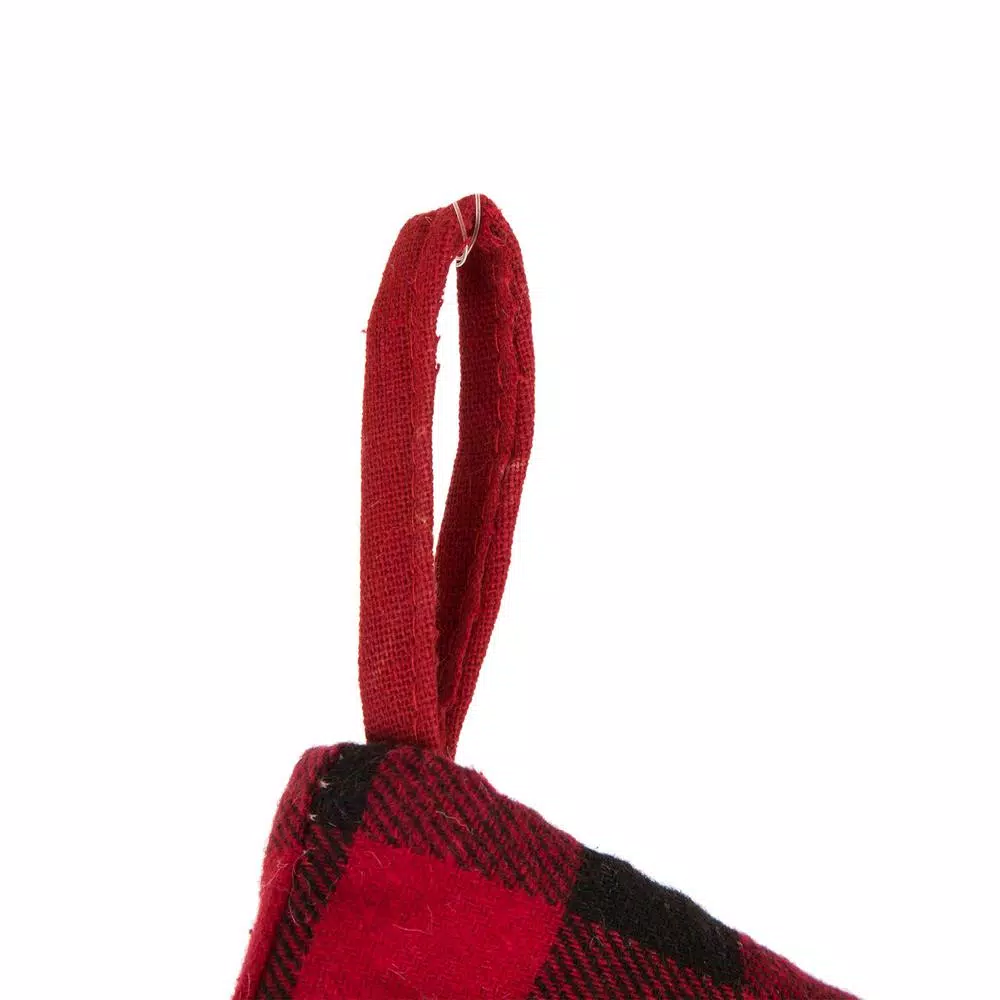 Glitzhome 21 In. L LED Embroidered Linen Christmas Stocking – Cat 5 Glitzhome 21 In. L LED Embroidered Linen Christmas Stocking – Cat - Image 3