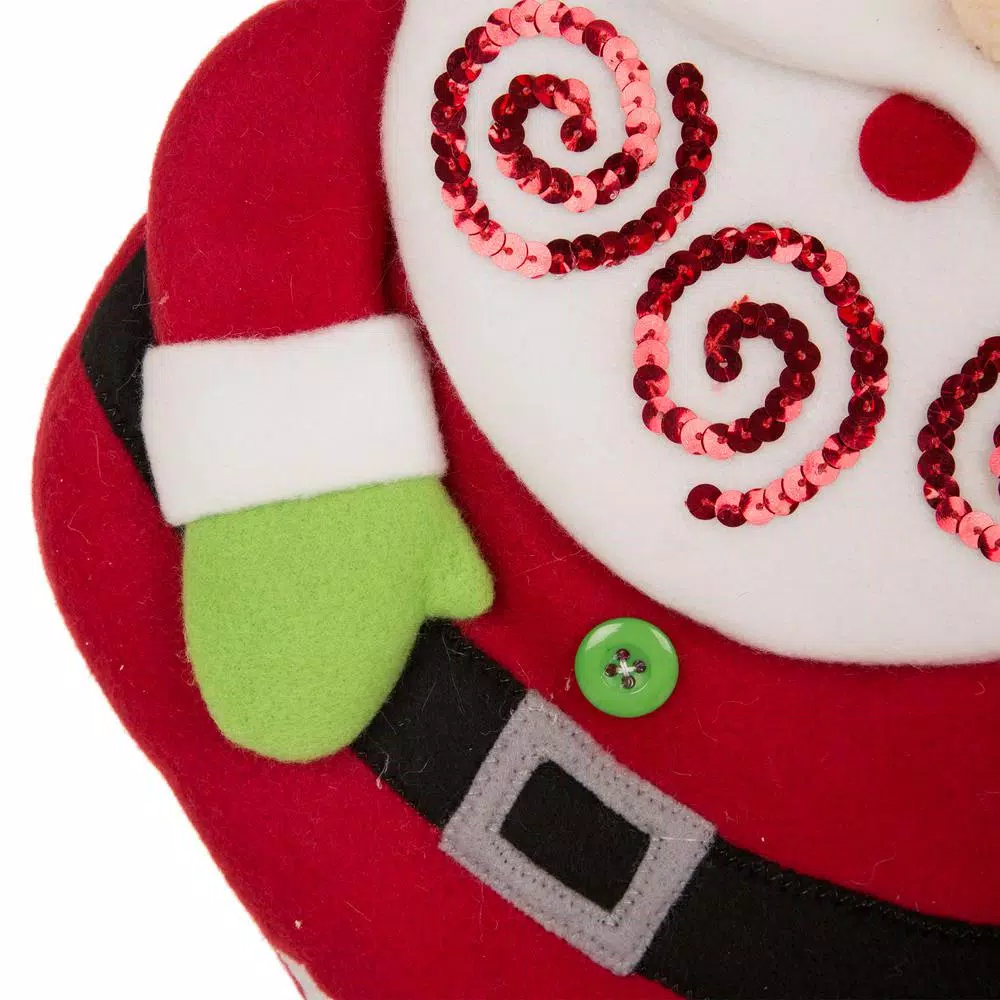 Glitzhome 21 In. L 3D Felt Christmas Stocking – Santa 6 Glitzhome 21 In. L 3D Felt Christmas Stocking – Santa - Image 4