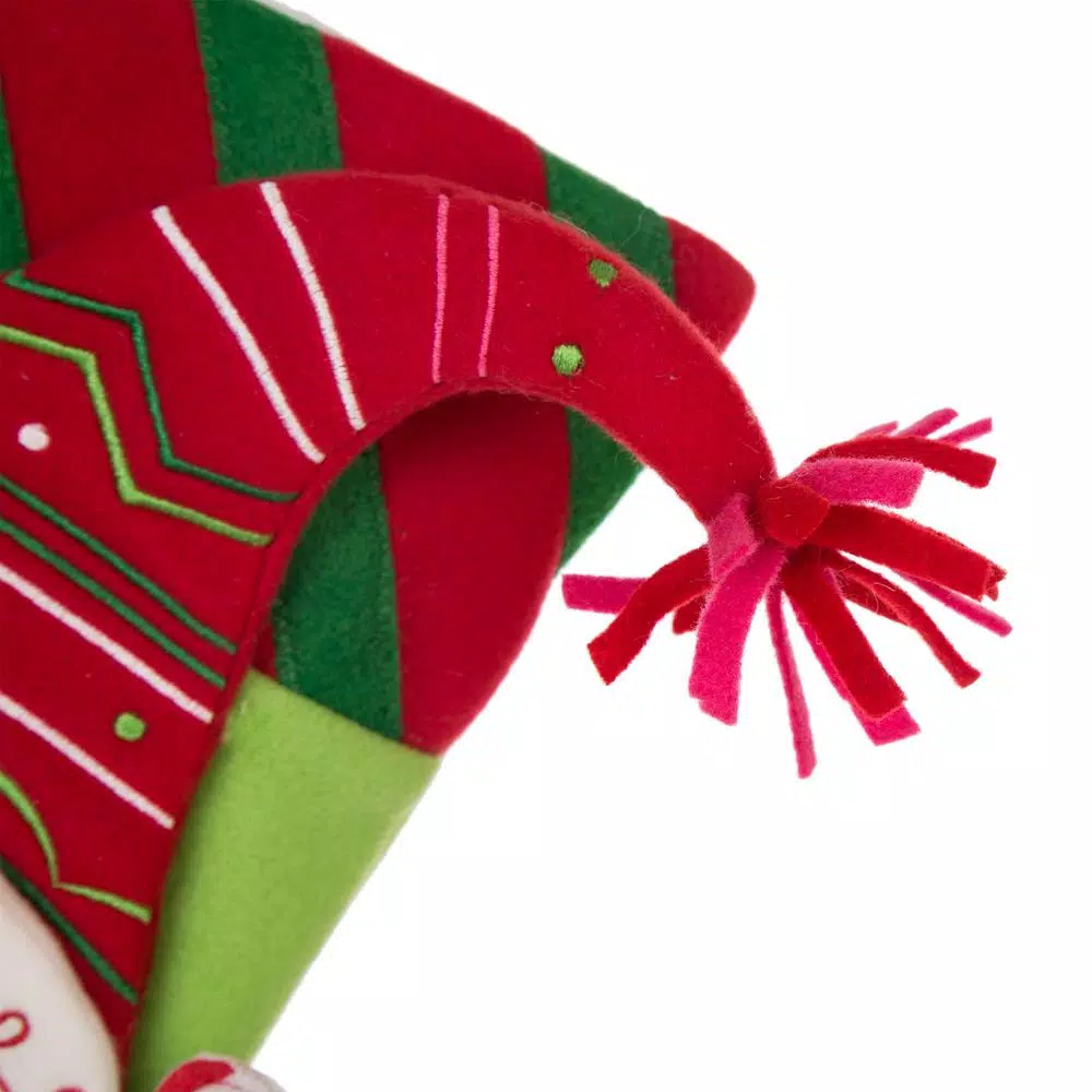 Glitzhome 21 In. L 3D Felt Christmas Stocking – Santa 4 Glitzhome 21 In. L 3D Felt Christmas Stocking – Santa - Image 2