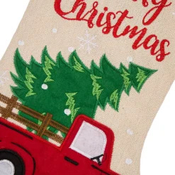 Glitzhome 21 In. Polyester Embroidered Linen Christmas Decoration Stocking (2-Pack) -Alpine Corporation Shop glitzhome christmas stockings 2004700041 44 1000