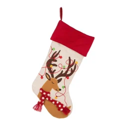 Glitzhome 21 In. H LED Embroidered Polyester Linen Christmas Decoration Stocking (2-Pack) 10 Glitzhome 21 In. H LED Embroidered Polyester Linen Christmas Decoration Stocking (2-Pack) -Alpine Corporation Shop glitzhome christmas stockings 2004700042 4f 1000