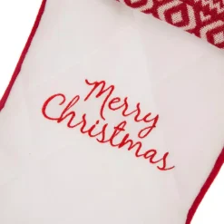 Glitzhome 21 In. White Fleece Polyester Christmas Decoration Stocking (2-Pack) -Alpine Corporation Shop glitzhome christmas stockings 2004700043 44 1000