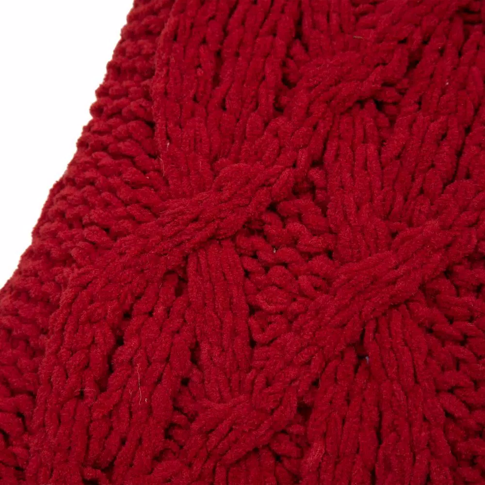 Glitzhome 22 In. Knitted Polyester Red Christmas Decoration Stocking (2-Pack) 7 Glitzhome 22 In. Knitted Polyester Red Christmas Decoration Stocking (2-Pack) - Image 5