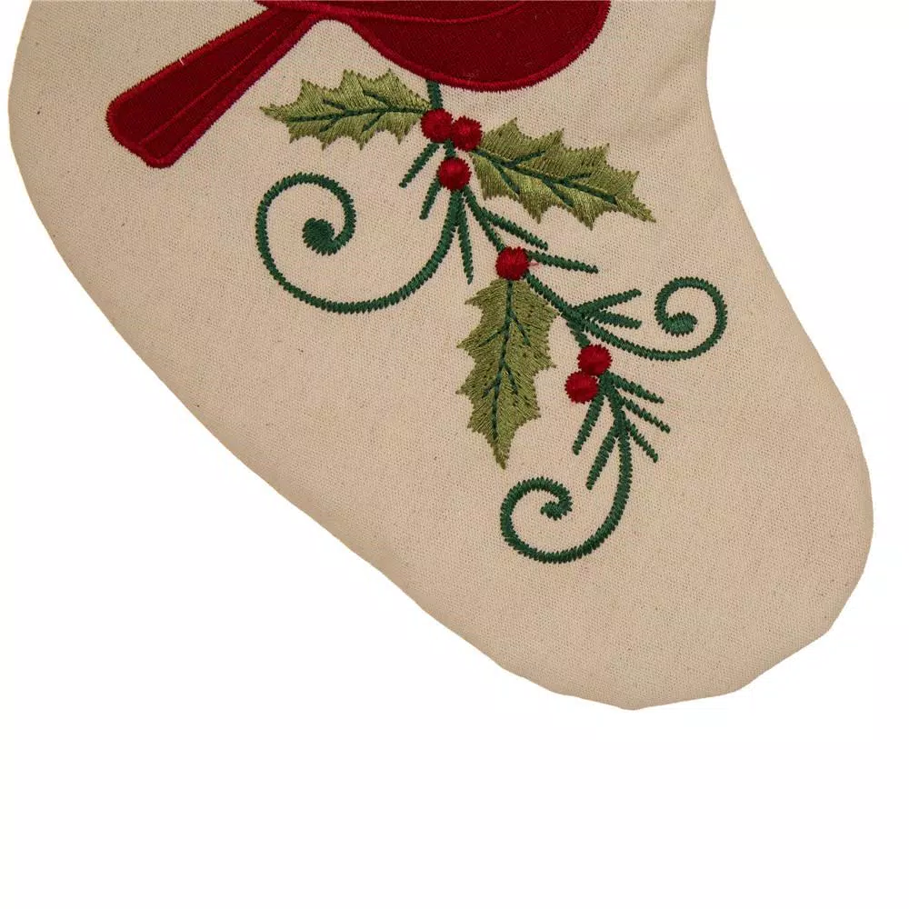 Glitzhome 21 In. Polyester Fabric Christmas Decoration Stocking (2-Pack) 7 Glitzhome 21 In. Polyester Fabric Christmas Decoration Stocking (2-Pack) - Image 5