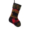 Glitzhome 19 In. Polyester/Acrylic Plaid Christmas Stocking With Rug Hooked Bear 2 Glitzhome 19 In. Polyester/Acrylic Plaid Christmas Stocking With Rug Hooked Bear -Alpine Corporation Shop glitzhome christmas stockings jk13225pfb 64 1000