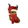 Glitzhome 19 In. Polyester/Acrylic Hooked 3D Reindeer Christmas Stocking -Alpine Corporation Shop glitzhome christmas stockings jk15716pfr 64 1000
