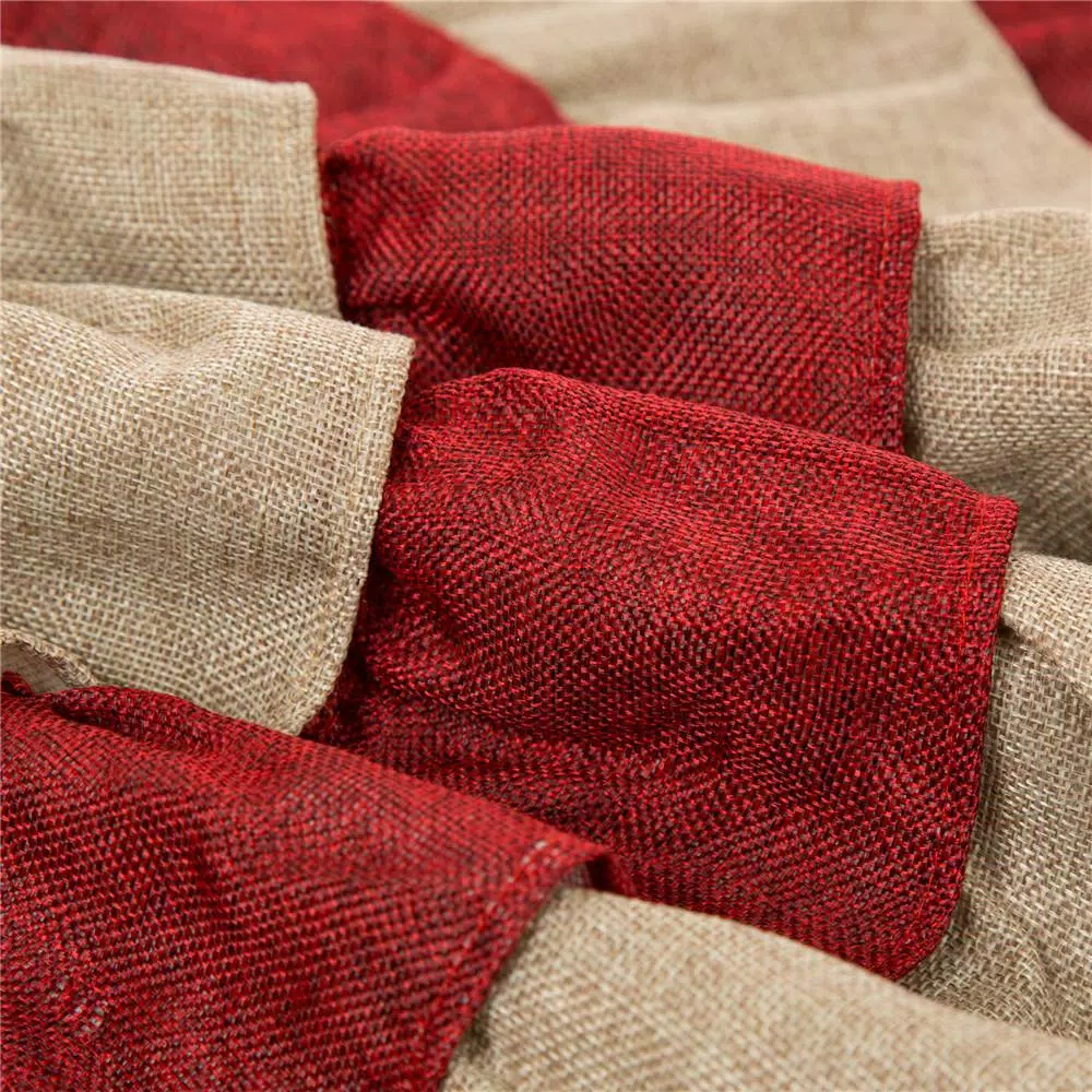 Glitzhome 48 In. D Christmas Faux Burlap Tree Skirt 6 Glitzhome 48 In. D Christmas Faux Burlap Tree Skirt - Image 4