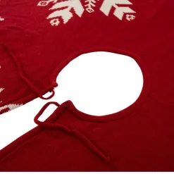 Glitzhome 48 In. D Knitted Christmas Tree Skirt In Snowflake -Alpine Corporation Shop glitzhome christmas tree skirts collars 1113202620 4f 1000