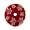 Glitzhome 48 In. D Knitted Christmas Tree Skirt In Snowflake -Alpine Corporation Shop glitzhome christmas tree skirts collars 1113202620 64 1000