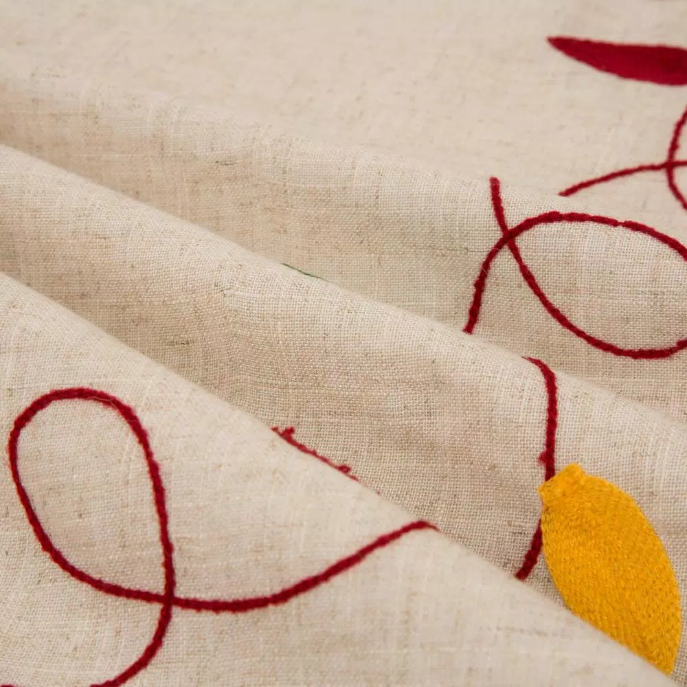 Glitzhome 48 In. D LED Embroidered Linen Christmas Tree Skirt – Merry Christmas 6 Glitzhome 48 In. D LED Embroidered Linen Christmas Tree Skirt – Merry Christmas - Image 4