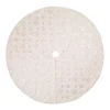 Glitzhome 48 In. D White Plush With Snowflake Christmas Tree Skirt -Alpine Corporation Shop glitzhome christmas tree skirts collars 2004700065 64 1000