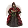 Glitzhome 12 In. H Plaid Angel Christmas Tree Topper Decoration -Alpine Corporation Shop glitzhome christmas tree toppers 1123202425 64 1000