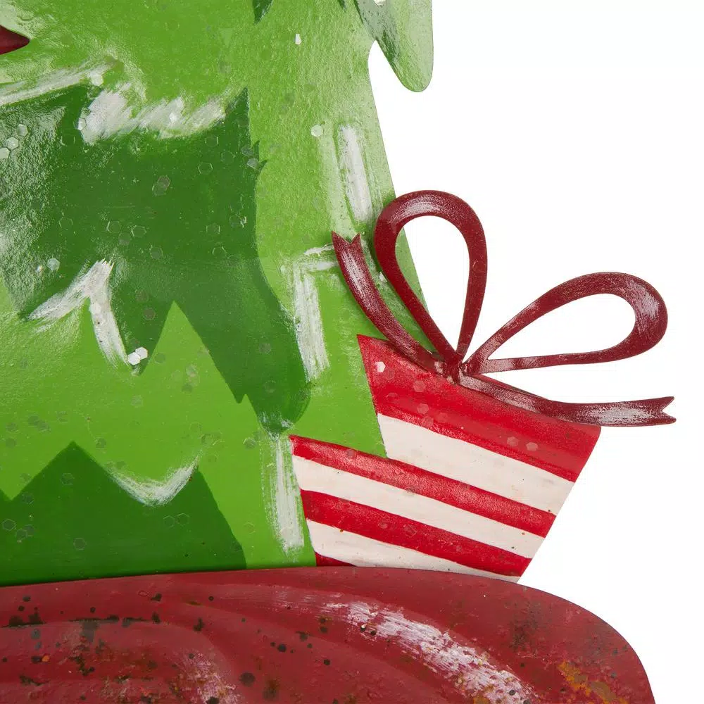 Glitzhome 31.89 In. H Rusty Metal Christmas Truck Yard Stake Or Standing Decor Or Wall Decor 6 Glitzhome 31.89 In. H Rusty Metal Christmas Truck Yard Stake Or Standing Decor Or Wall Decor - Image 4