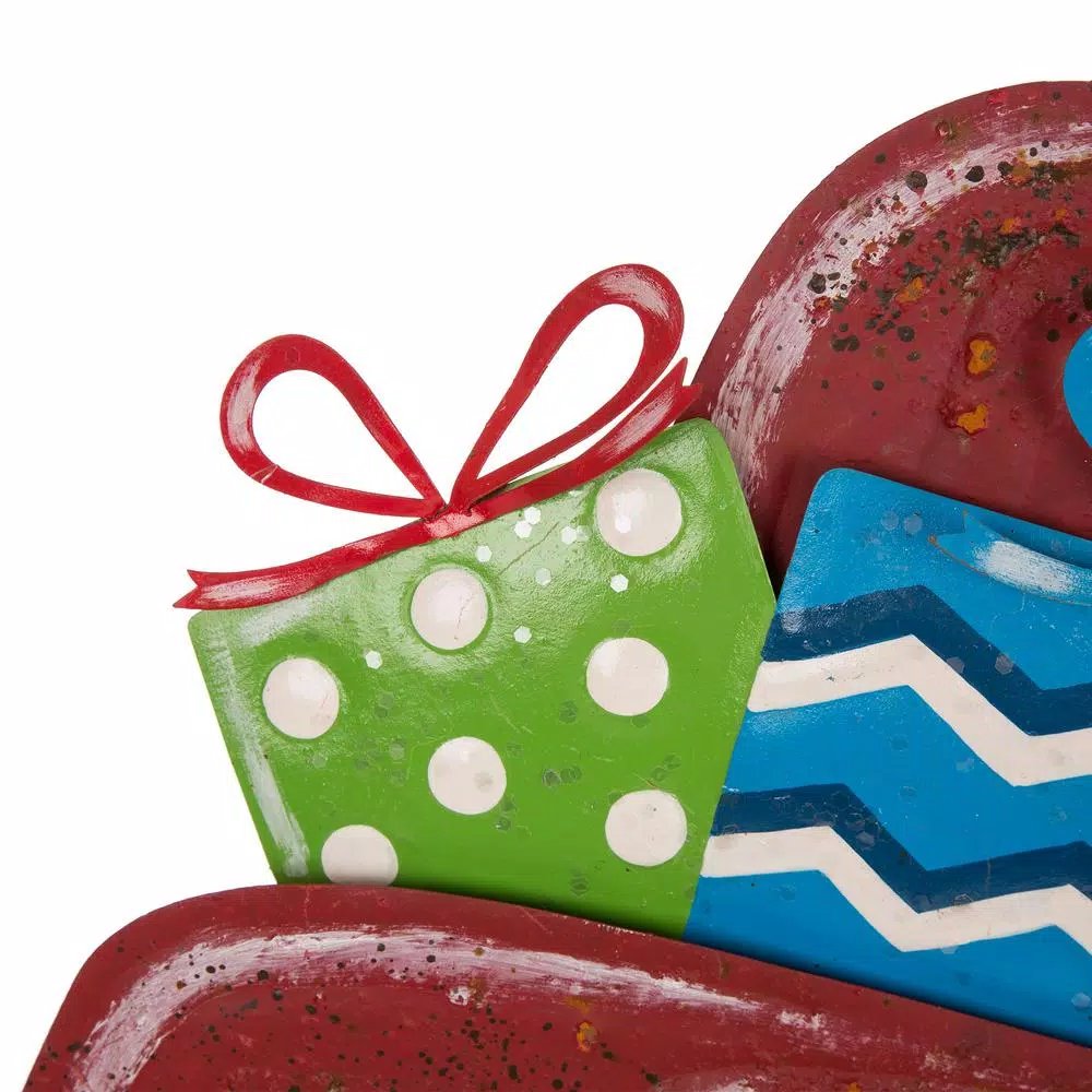 Glitzhome 31.89 In. H Rusty Metal Christmas Truck Yard Stake Or Standing Decor Or Wall Decor 4 Glitzhome 31.89 In. H Rusty Metal Christmas Truck Yard Stake Or Standing Decor Or Wall Decor - Image 2