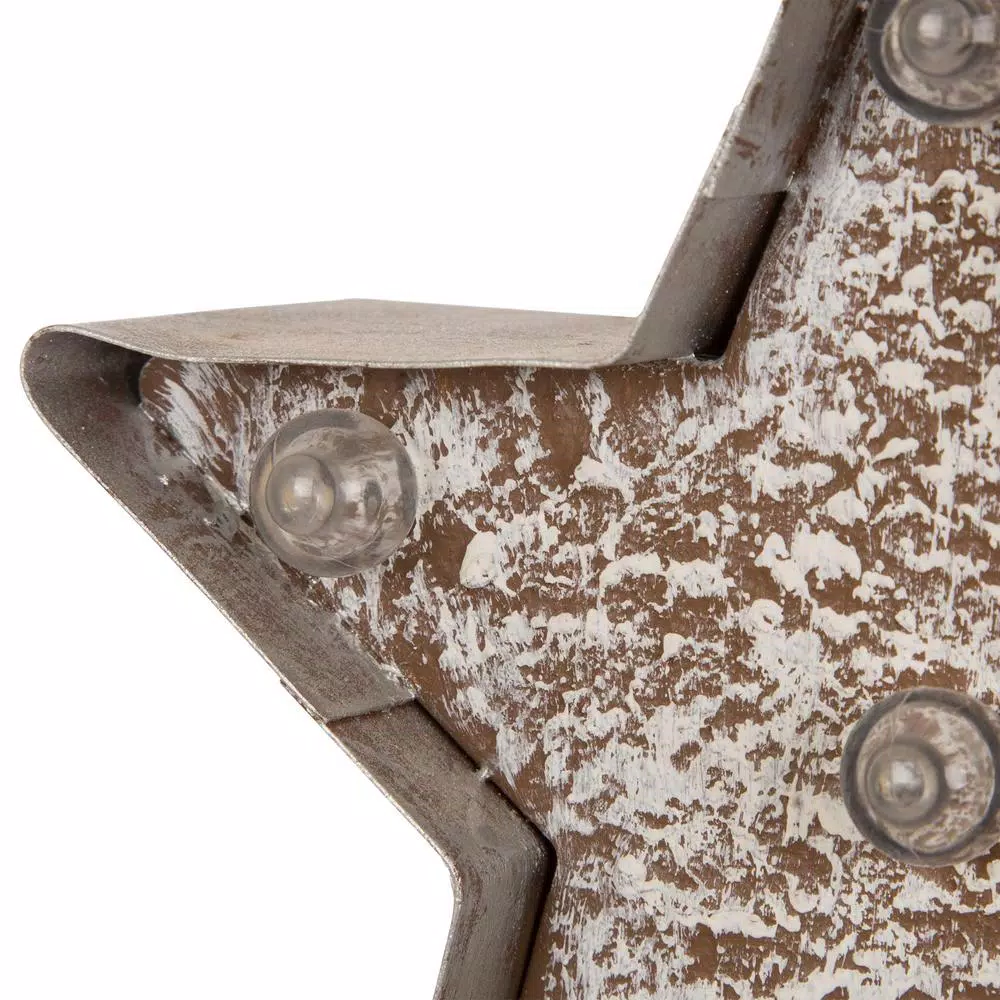 Glitzhome 7.5 In. H Marquee LED Lighted Christmas Stocking Holder Star 5 Glitzhome 7.5 In. H Marquee LED Lighted Christmas Stocking Holder Star - Image 3