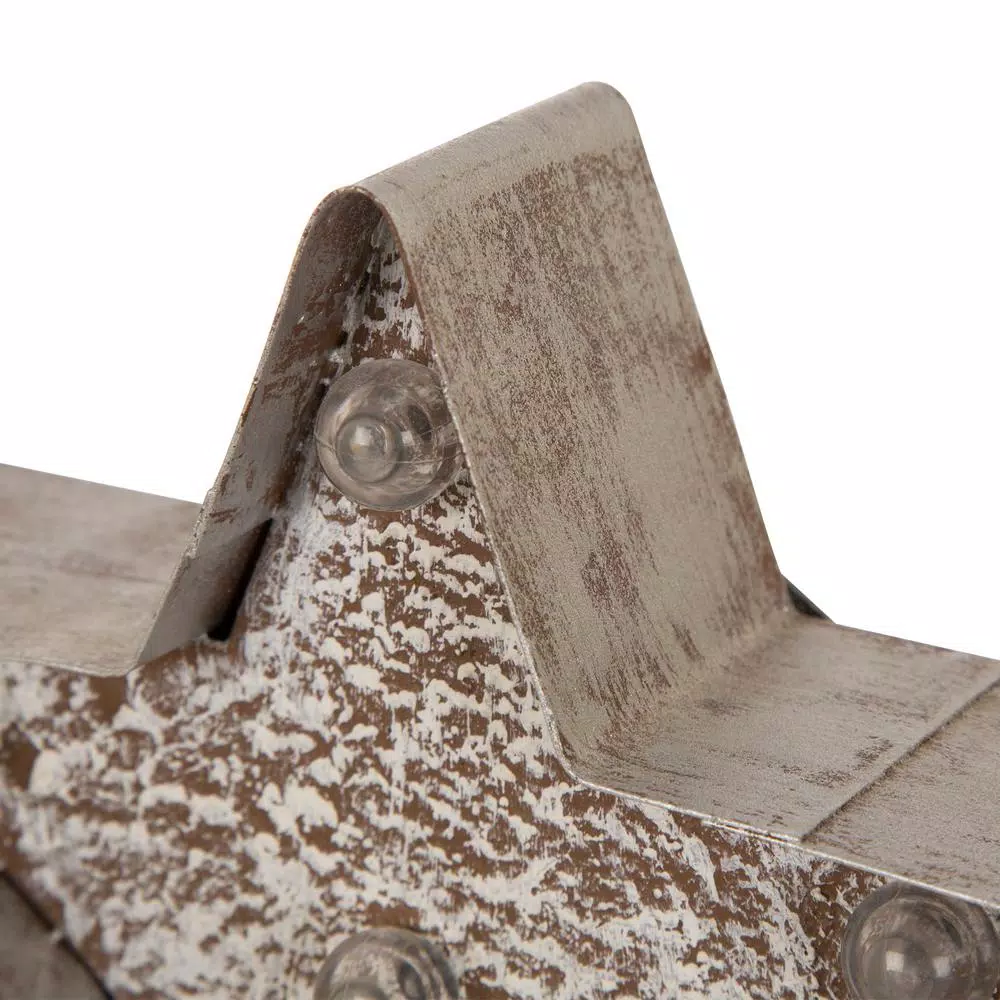 Glitzhome 7.5 In. H Marquee LED Lighted Christmas Stocking Holder Star 4 Glitzhome 7.5 In. H Marquee LED Lighted Christmas Stocking Holder Star - Image 2