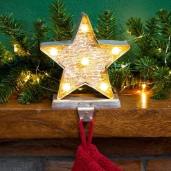 Glitzhome 7.5 In. H Marquee LED Lighted Christmas Stocking Holder Star 18 Glitzhome 7.5 In. H Marquee LED Lighted Christmas Stocking Holder Star -Alpine Corporation Shop glitzhome stocking holders 1124202577 d4 1000