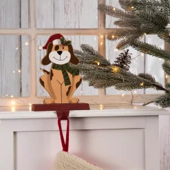 Glitzhome 7.76 In. H Wooden Metal Christmas Stocking Holder Dog -Alpine Corporation Shop glitzhome stocking holders 1124202626 31 1000