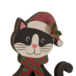 Glitzhome 7.76 In. H Wooden Metal Christmas Stocking Holder Cat 11 Glitzhome 7.76 In. H Wooden Metal Christmas Stocking Holder Cat -Alpine Corporation Shop glitzhome stocking holders 1124202627 4f 1000