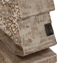 Glitzhome Marquee LED Wooden/Metal Christmas Tree And Star Stocking Holder (Set Of 2) -Alpine Corporation Shop glitzhome stocking holders 2005000006 1f 1000