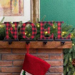 Glitzhome Wooden/Metal NOEL Christmas Stocking Holder (Set Of 4) 13 Glitzhome Wooden/Metal NOEL Christmas Stocking Holder (Set Of 4) -Alpine Corporation Shop glitzhome stocking holders 2005000016 31 1000