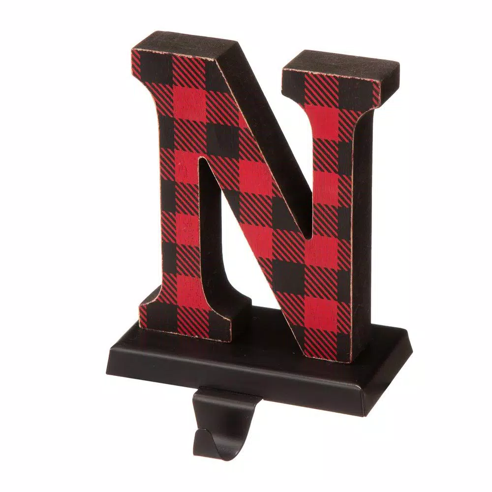 Glitzhome Wooden/Metal NOEL Christmas Stocking Holder (Set Of 4) 4 Glitzhome Wooden/Metal NOEL Christmas Stocking Holder (Set Of 4) - Image 2
