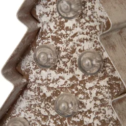 Glitzhome 7.50 In. H Marquee LED Wooden/Metal Christmas Tree Stocking Holder -Alpine Corporation Shop glitzhome stocking holders gh1124202579 4f 1000