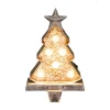 Glitzhome 7.50 In. H Marquee LED Wooden/Metal Christmas Tree Stocking Holder -Alpine Corporation Shop glitzhome stocking holders gh1124202579 64 1000