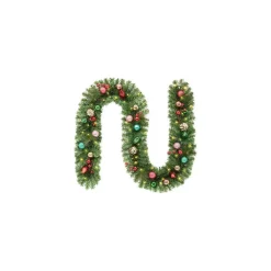 Home Accents Holiday 9 Ft. Fantasleigh Battery Operated Pre-Lit LED Artificial Christmas Garland